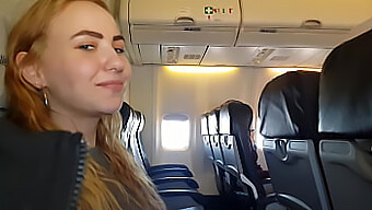 Teen'S Public Airport Blowjob And Handjob Session