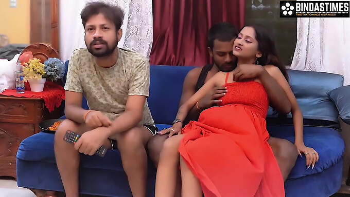 Star Sudipa gives a blowjob and gets fucked doggystyle with her boyfriend's friend